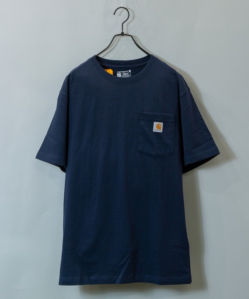 Carhartt（カーハート）の「Carhartt/カーハート ポケット付きロゴ半袖Tシャツ（Tシャツ/カットソー・メンズ・ブラック/タン/ホワイト/ワインレッド/グリーン/ブラウン/ネイビー・M/L/S/XL）」の11枚目の写真