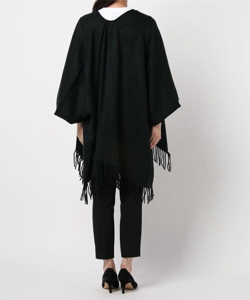coca（coca）（コカ）の「マルチウェイ無地・柄選べるストールポンチョ（ストール/ショール・レディース・ダークベージュ/ブラック/B/A・ONE SIZE）」の6枚目の写真