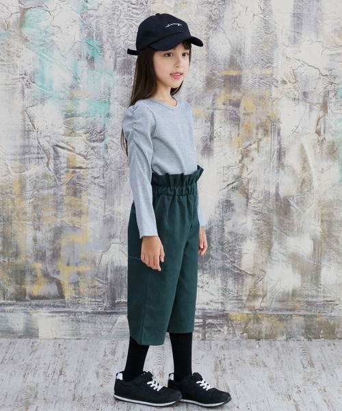 Bee des Bee（ビーデスビー）の「ワイドパンツ（その他パンツ・キッズ・グリーン/ブラック/ピンクベージュ/チャコール/キャメル/ベージュ・100cm/120cm/150cm/110cm/130cm/140cm）」の7枚目の写真