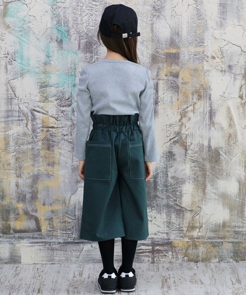 Bee des Bee（ビーデスビー）の「ワイドパンツ（その他パンツ・キッズ・グリーン/ブラック/ピンクベージュ/チャコール/キャメル/ベージュ・100cm/120cm/150cm/110cm/130cm/140cm）」の8枚目の写真