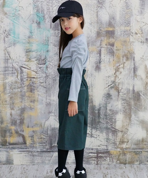 Bee des Bee（ビーデスビー）の「ワイドパンツ（その他パンツ・キッズ・グリーン/ブラック/ピンクベージュ/チャコール/キャメル/ベージュ・100cm/120cm/150cm/110cm/130cm/140cm）」の9枚目の写真