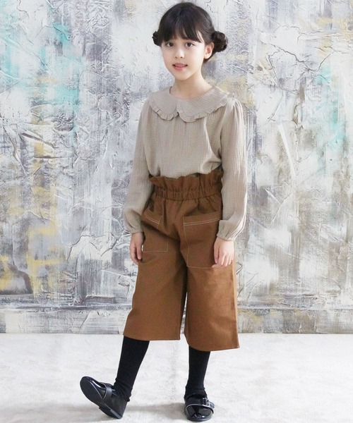 Bee des Bee（ビーデスビー）の「ワイドパンツ（その他パンツ・キッズ・グリーン/ブラック/ピンクベージュ/チャコール/キャメル/ベージュ・100cm/120cm/150cm/110cm/130cm/140cm）」の17枚目の写真