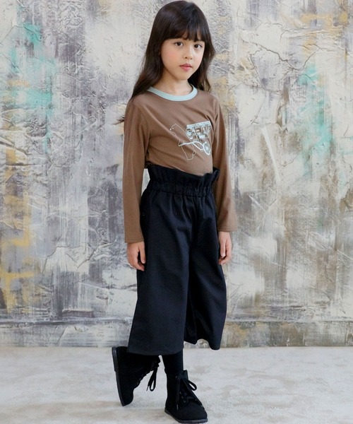Bee des Bee（ビーデスビー）の「ワイドパンツ（その他パンツ・キッズ・グリーン/ブラック/ピンクベージュ/チャコール/キャメル/ベージュ・100cm/120cm/150cm/110cm/130cm/140cm）」の22枚目の写真