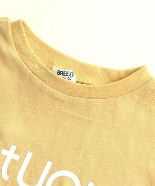 BREEZE（ブリーズ）の「ビッグシルエットプリントTシャツ（Tシャツ/カットソー・キッズ・イエロー/オフホワイト・100/140/130/80/110/90/120）」の5枚目の写真