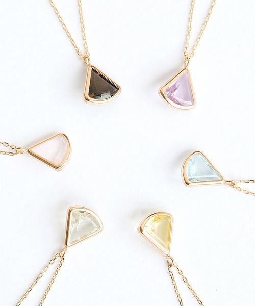 Alicia K10 カラーストーン ペンダントネックレス K10 カラーストーン ネックレス（ネックレス）｜Jewel closet by L&Co