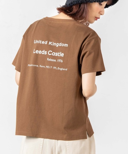 WEGO(ウィゴー)の「WEGO/フロッキーロゴTシャツ(Tシャツ/カットソー・レディース・ホワイト/ブラウン・FREE)」の2枚目の写真