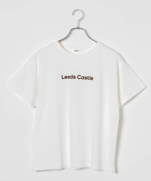 WEGO(ウィゴー)の「WEGO/フロッキーロゴTシャツ(Tシャツ/カットソー・レディース・ホワイト/ブラウン・FREE)」の9枚目の写真