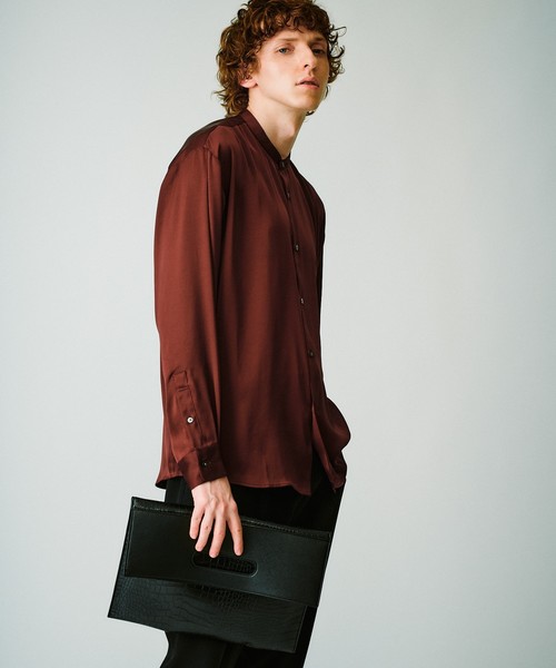 tk.TAKEO KIKUCHI（ティーケータケオキクチ）の「【WEB限定】レザー調クラッチバッグ（クラッチバッグ・メンズ・ブラック/ネイビー/ブラック系3・00）」の7枚目の写真