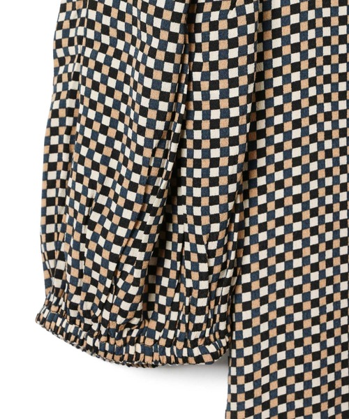 ADAM ET ROPE'(アダムエロペ)の「【GANNI】Printed Crepe Onepiece(ワンピース・レディース・ブラック系その他・1)」の8枚目の写真