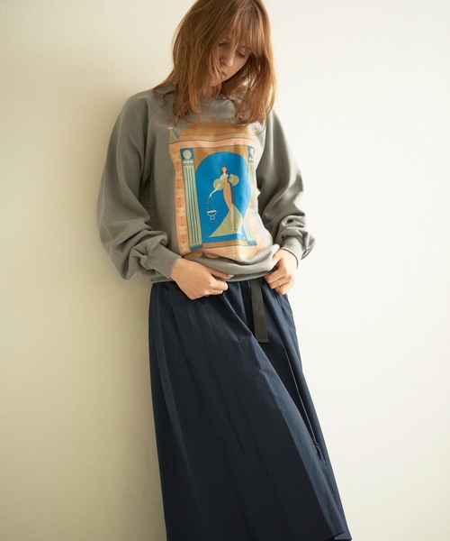 AndArts（アンダーツ）の「AndArts 「カタユキコ - よるの神殿」ラグランスウェット 日本製 MADE IN JAPAN トレーナー（スウェット・レディース・ゴールド系その他/グレー・LARGE/MEDIUM/X-LARGE/SMALL）」の10枚目の写真