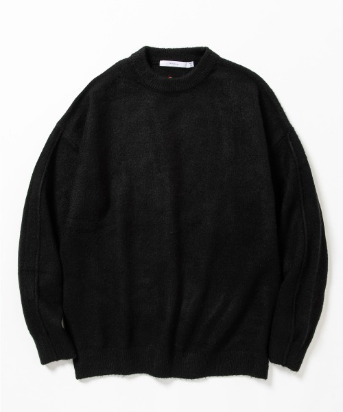 rehacer（レアセル）の「rehacer : Drop Shoulder Loose Knit / ドロップショルダー  ルーズニット（ニット/セーター・メンズ・ブラック/パープル/ベージュ/ブラウン・MEDIUM/LARGE/X-LARGE）」の17枚目の写真