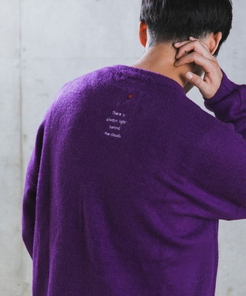 rehacer（レアセル）の「rehacer : Drop Shoulder Loose Knit / ドロップショルダー  ルーズニット（ニット/セーター・メンズ・ブラック/パープル/ベージュ/ブラウン・MEDIUM/LARGE/X-LARGE）」の6枚目の写真