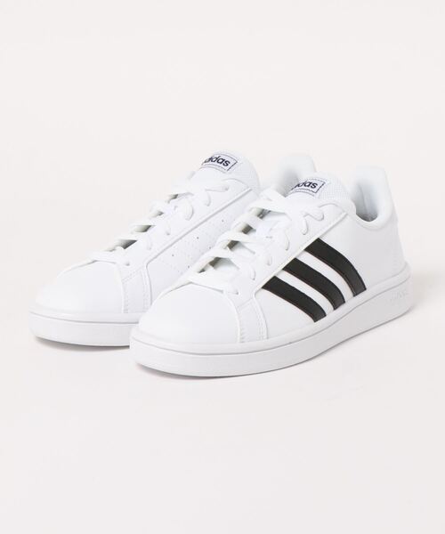adidas（アディダス）の「《adidas》GRAND COURT BASE SHOES アディダス グランド コート ベース（スニーカー・メンズ・ブラック×ホワイト/トリコロール/ホワイト×ブラック/ダークネイビー・22.5cm/23.0cm/23.5cm/24.0cm/24.5cm/25.0cm/25.5cm/26.0cm/26.5cm/27.0cm/27.5cm/28.0cm/28.5cm/22.0cm）」の2枚目の写真