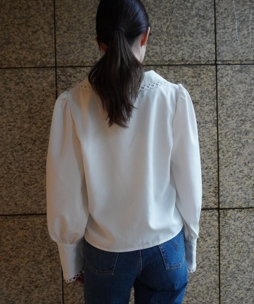 yuue' ( wear )(ユーイ)の「ビッグカラーボリュームスリーブシャツ(シャツ/ブラウス・レディース・ホワイト・S/M)」の9枚目の写真