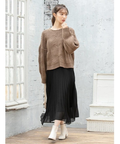 fifth（フィフス）の「イレヘムプリーツスカート（スカート・レディース・ブラック/ベージュ/グレー・MEDIUM）」の2枚目の写真