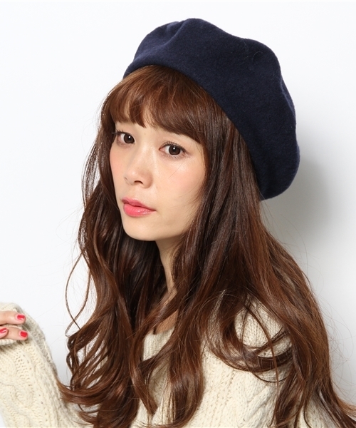 WEGO（ウィゴー）の「WEGO/ベーシックベレー帽（ハンチング/ベレー帽・レディース・ブラック/グレー/グリーン/ネイビー/ワイン・FREE）」の9枚目の写真