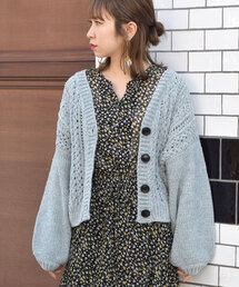 ブランド古着 W Closet ダブルクローゼットのカーディガン ボレロ グリーン カーキ 緑色系 ミドル丈 古着通販 Zozoused