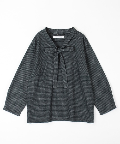 fleur by mint breeze（フルールバイミントブリーズ）の「【大きいサイズ】起毛千鳥柄カットソー（Tシャツ/カットソー・レディース・ブラック/ブラウン・L/LL/3L/4L/5L）」の6枚目の写真