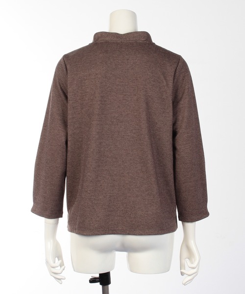 fleur by mint breeze（フルールバイミントブリーズ）の「【大きいサイズ】起毛千鳥柄カットソー（Tシャツ/カットソー・レディース・ブラック/ブラウン・L/LL/3L/4L/5L）」の11枚目の写真