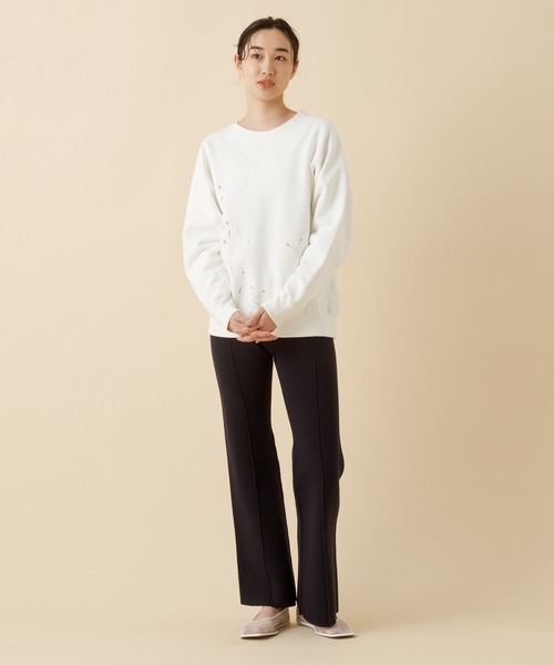 セール】【ATON for ADAM ET ROPE'】CREWNECK PULLOVER 漆