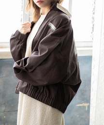 Mysa&Liina | 配色衿刺繍入りBIGブルゾン(ブルゾン)