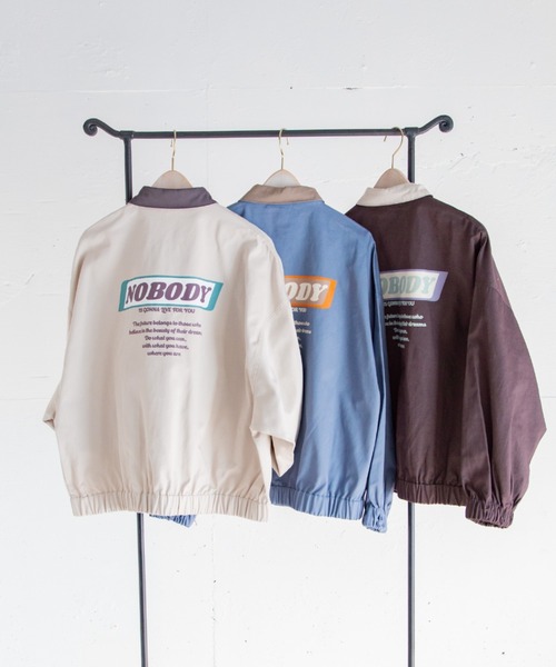 Mysa&Liina（ミーサリーナ）の「配色衿スクールブルゾン（ブルゾン・レディース・チャコールグレー/ブルー/キナリ・M）」の5枚目の写真