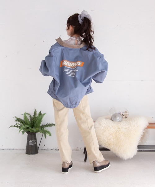 Mysa&Liina（ミーサリーナ）の「配色衿スクールブルゾン（ブルゾン・レディース・チャコールグレー/ブルー/キナリ・M）」の12枚目の写真