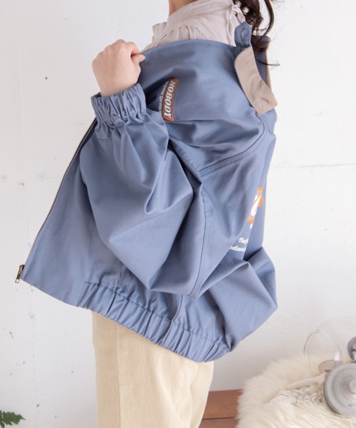 Mysa&Liina（ミーサリーナ）の「配色衿スクールブルゾン（ブルゾン・レディース・チャコールグレー/ブルー/キナリ・M）」の9枚目の写真