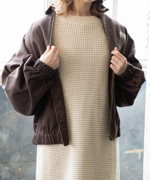 Mysa&Liina（ミーサリーナ）の「配色衿スクールブルゾン（ブルゾン・レディース・チャコールグレー/ブルー/キナリ・M）」の21枚目の写真