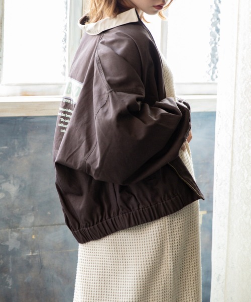 Mysa&Liina（ミーサリーナ）の「配色衿スクールブルゾン（ブルゾン・レディース・チャコールグレー/ブルー/キナリ・M）」の19枚目の写真