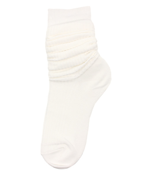 WEGO(ウィゴー)の「WEGO/クシュクシュソックス(ソックス/靴下・レディース・ホワイト/ブラック/グレー/ダークグリーン/ネイビー/ライトパープル/ピンク/ワイン/サックスブルー/イエロー・FREE)」の2枚目の写真