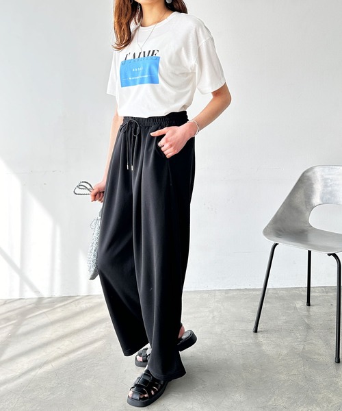 GeeRA(ジーラ)の「接触冷感!リラックスワイドパンツ(その他パンツ・レディース・ブラック/ブラック系その他/オフホワイト/モカ/ブルー・MEDIUM/LARGE/X-LARGE/XX-LARGE)」の22枚目の写真
