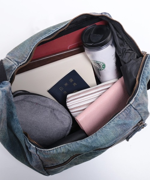 sankyo shokai（サンキョウショウカイ）の「['EASTPAK(R)]ボディバッグデニム生地（メッセンジャーバッグ・レディース・ブラック/ブルー・FREE）」の6枚目の写真