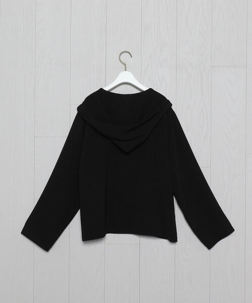 H BEAUTY&YOUTH UNITED ARROWS(エイチビューティーアンドユースユナイテッドアローズ)の「<H>DOUBLE CLOTH HOODIE/パーカー(パーカー・レディース・ホワイト/ブラック・FREE)」の12枚目の写真