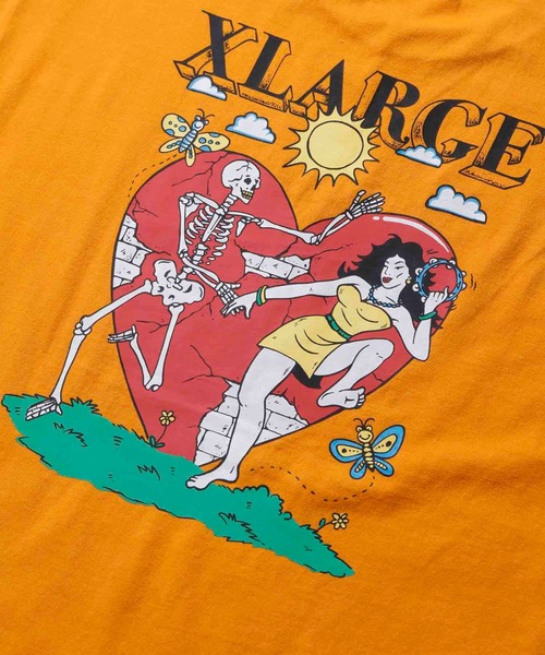 XLARGE(エクストララージ)の「S/S TEE DANCING FOREVER(Tシャツ/カットソー・メンズ・ホワイト/ブラック/オレンジ・S/M/L/XL)」の8枚目の写真