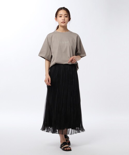 UNTITLED（アンタイトル）の「◆【洗える】ソフトオーガンジーワッシャースカート（スカート・レディース・グレー系/ブラック/マスタード・00/01/02/03/99）」の6枚目の写真