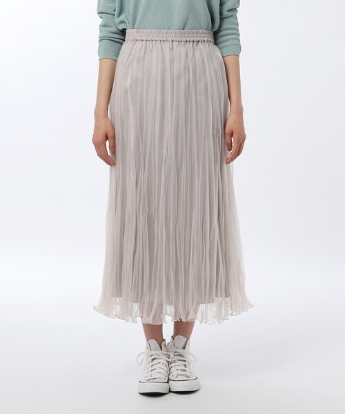 UNTITLED（アンタイトル）の「◆【洗える】ソフトオーガンジーワッシャースカート（スカート・レディース・グレー系/ブラック/マスタード・00/01/02/03/99）」の8枚目の写真