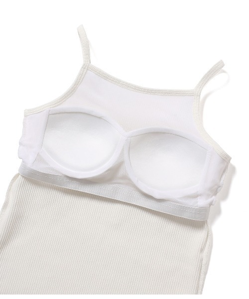 ROPE' PICNIC(ロペピクニック)の「カップ付きアメリカンスリーブキャミソール(キャミソール・レディース・オフホワイト/キャメル/スミクロ・38/36)」の6枚目の写真