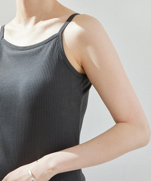 ROPE' PICNIC(ロペピクニック)の「カップ付きアメリカンスリーブキャミソール(キャミソール・レディース・オフホワイト/キャメル/スミクロ・38/36)」の13枚目の写真