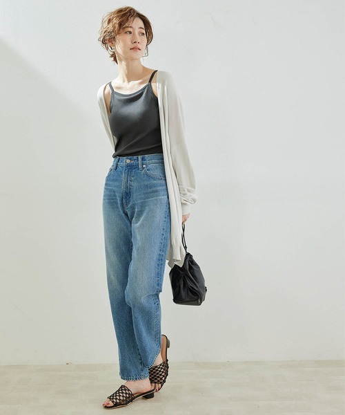 ROPE' PICNIC(ロペピクニック)の「カップ付きアメリカンスリーブキャミソール(キャミソール・レディース・オフホワイト/キャメル/スミクロ・38/36)」の19枚目の写真