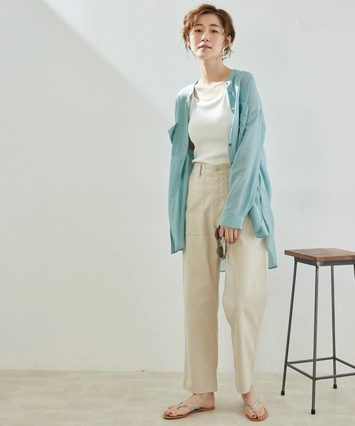 ROPE' PICNIC(ロペピクニック)の「カップ付きアメリカンスリーブキャミソール(キャミソール・レディース・オフホワイト/キャメル/スミクロ・38/36)」の20枚目の写真