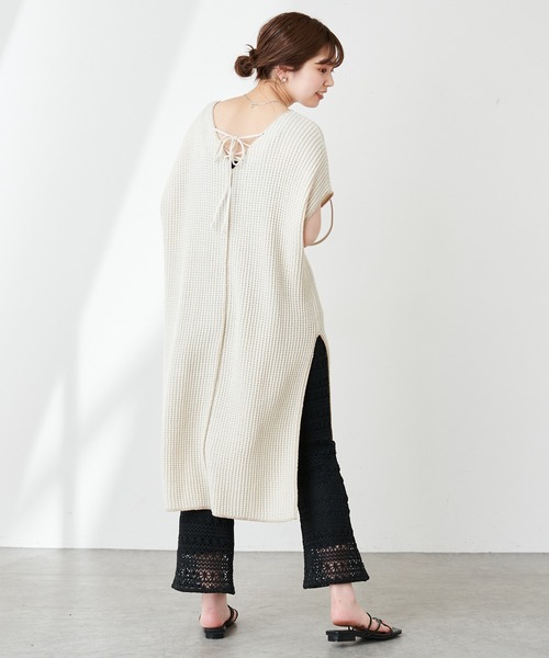 natural couture（ナチュラルクチュール）の「透かし編みレースパンツ（その他パンツ・レディース・ブラック/アイボリー・FREE）」の17枚目の写真