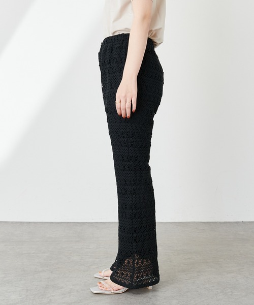 natural couture（ナチュラルクチュール）の「透かし編みレースパンツ（その他パンツ・レディース・ブラック/アイボリー・FREE）」の21枚目の写真