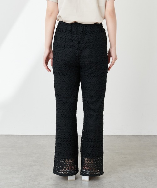 natural couture（ナチュラルクチュール）の「透かし編みレースパンツ（その他パンツ・レディース・ブラック/アイボリー・FREE）」の22枚目の写真