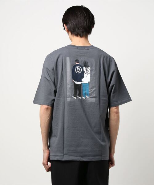 Ressaca（レサーカ）の「別注 allkeonheegraphic  コラボ オーバーサイズ プリントT（Tシャツ/カットソー・メンズ・グレイッシュベージュ/グレー系/グレイッシュブルー/チャコール/ホワイト/ベージュ系/ホワイト系/ブラック系/ブラック/ブルー系・XL/M/L）」の20枚目の写真