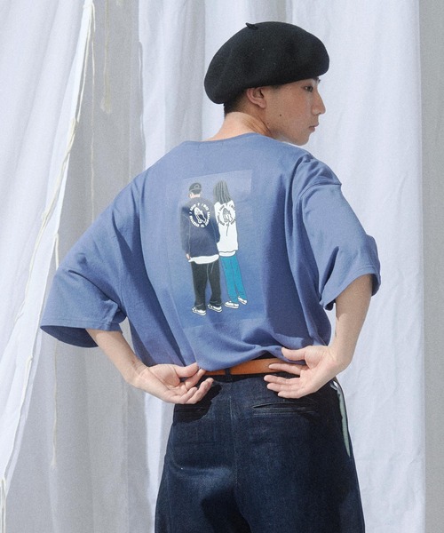 Ressaca（レサーカ）の「別注 allkeonheegraphic  コラボ オーバーサイズ プリントT（Tシャツ/カットソー・メンズ・グレイッシュベージュ/グレー系/グレイッシュブルー/チャコール/ホワイト/ベージュ系/ホワイト系/ブラック系/ブラック/ブルー系・XL/M/L）」の9枚目の写真