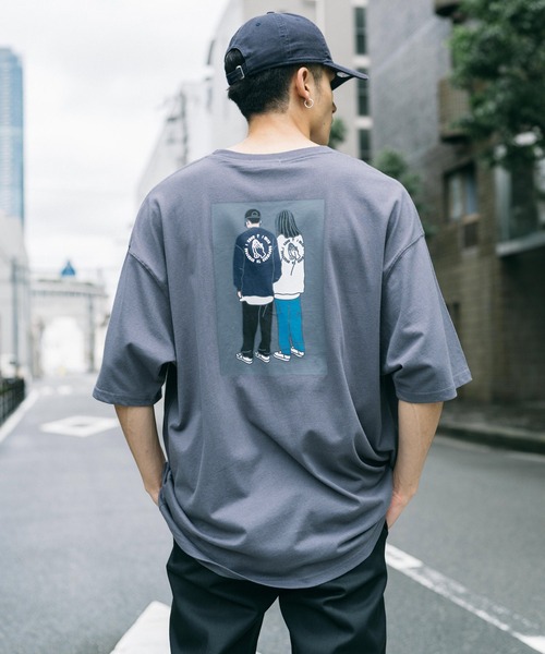 Ressaca（レサーカ）の「別注 allkeonheegraphic  コラボ オーバーサイズ プリントT（Tシャツ/カットソー・メンズ・グレイッシュベージュ/グレー系/グレイッシュブルー/チャコール/ホワイト/ベージュ系/ホワイト系/ブラック系/ブラック/ブルー系・XL/M/L）」の6枚目の写真