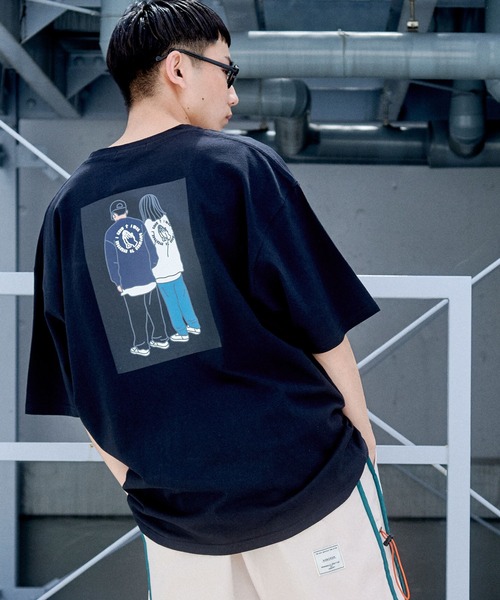 Ressaca（レサーカ）の「別注 allkeonheegraphic  コラボ オーバーサイズ プリントT（Tシャツ/カットソー・メンズ・グレイッシュベージュ/グレー系/グレイッシュブルー/チャコール/ホワイト/ベージュ系/ホワイト系/ブラック系/ブラック/ブルー系・XL/M/L）」の4枚目の写真