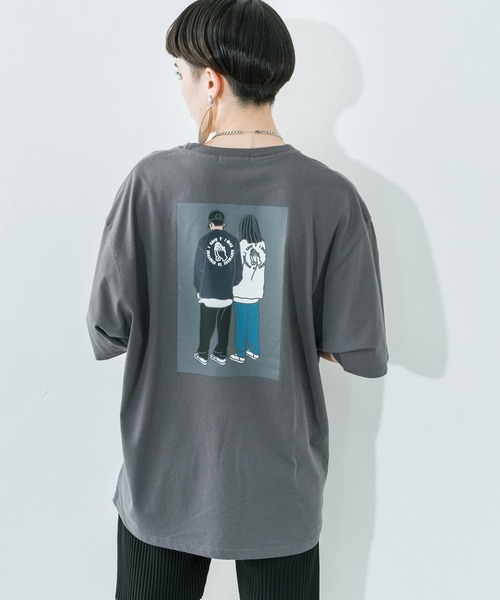 Ressaca（レサーカ）の「別注 allkeonheegraphic  コラボ オーバーサイズ プリントT（Tシャツ/カットソー・メンズ・グレイッシュベージュ/グレー系/グレイッシュブルー/チャコール/ホワイト/ベージュ系/ホワイト系/ブラック系/ブラック/ブルー系・XL/M/L）」の22枚目の写真