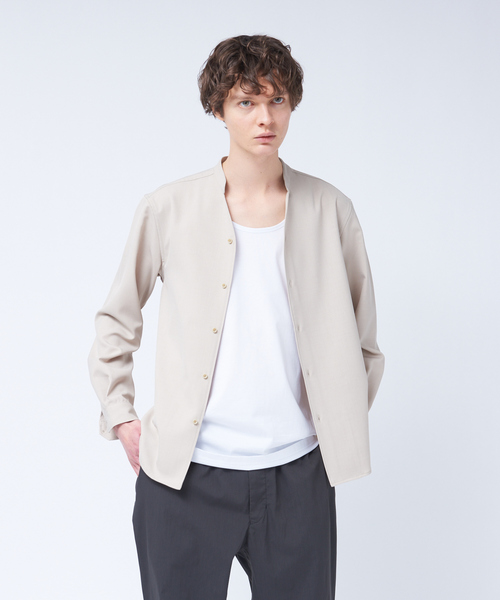 MYSELF ABAHOUSE（マイセルフアバハウス）の「【MYSELF ABAHOUSE】シルケット タンクトップ（タンクトップ・メンズ・ブラウン/グレイッシュベージュ/ネイビー/ダークグリーン/ブラック/ホワイト・46/48）」の2枚目の写真